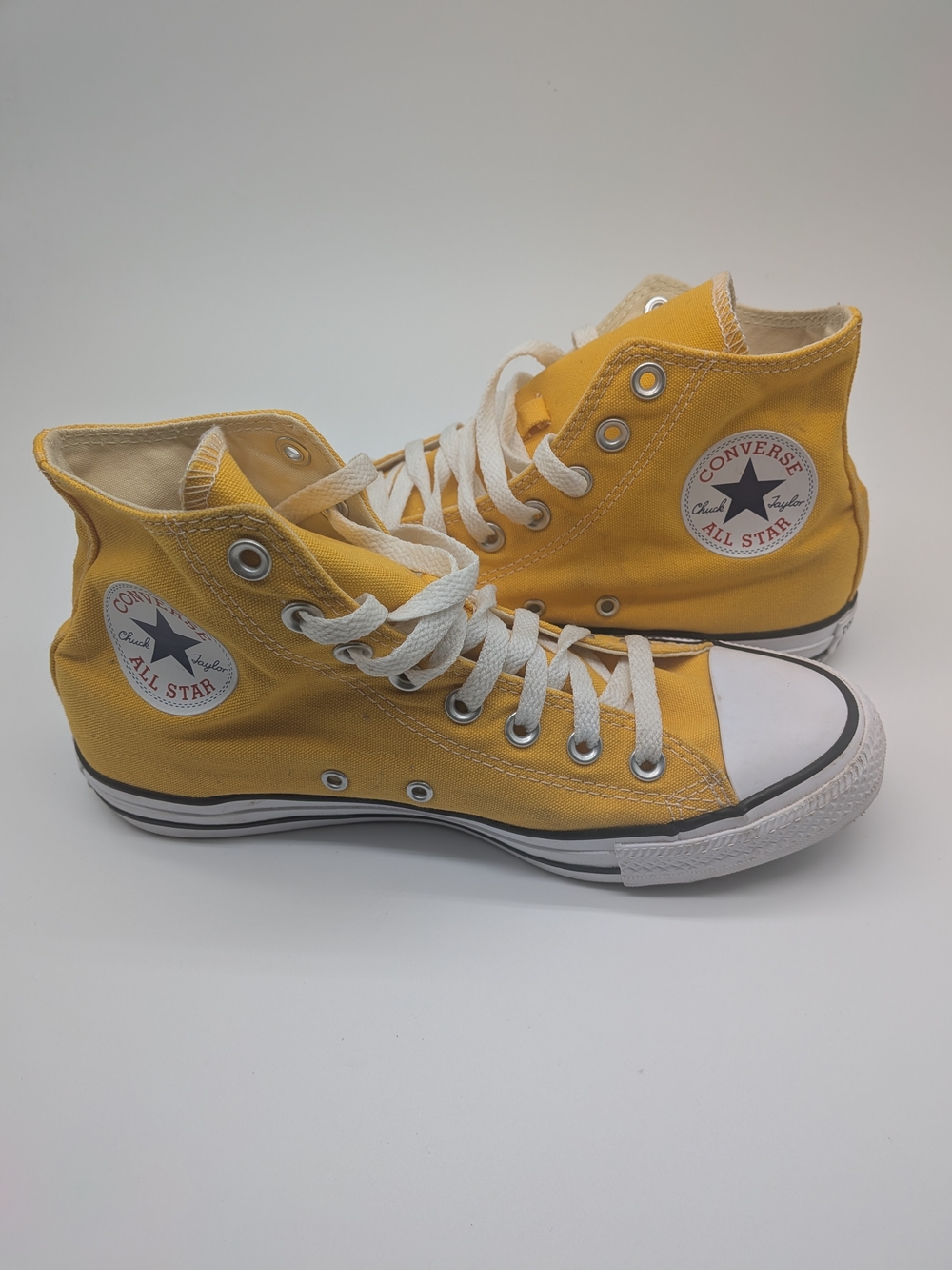 Converse Chuck Taylor All Star High Lemon Chrome Yellow Sneakers Women's Size 9
